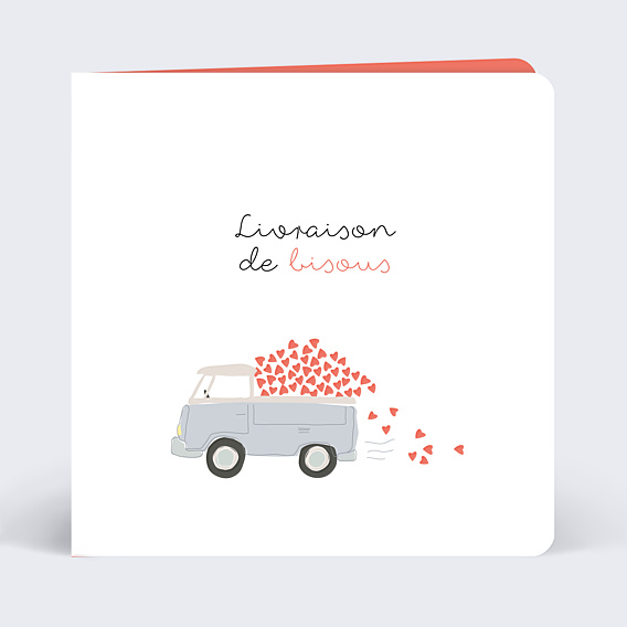 Carte d'Amour Livraison de Bisous