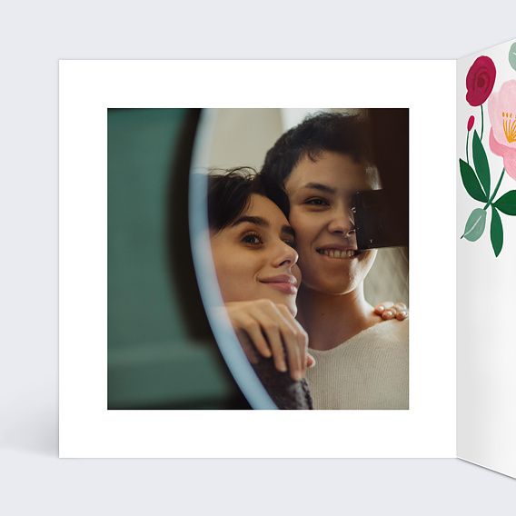 Carte d'amour Romantique Chic Intérieur Gauche