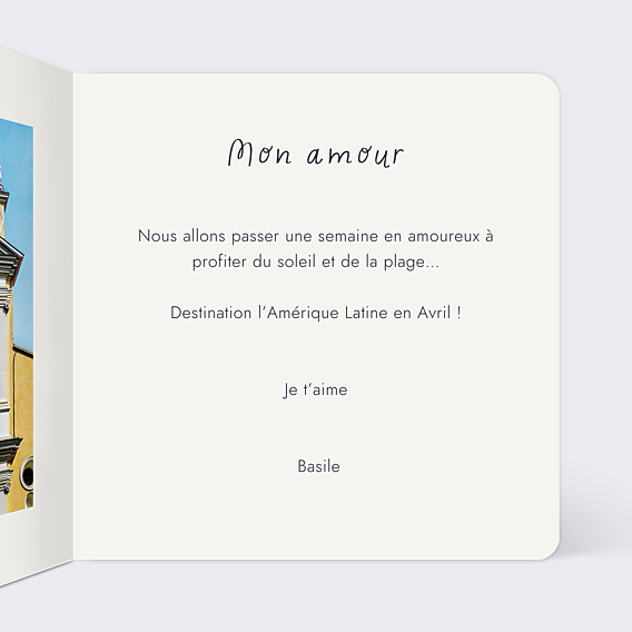 Carte d'Amour Bouquet à Offrir