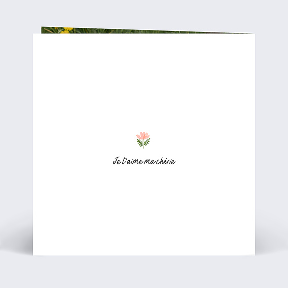 Carte d'amour Coeur Liberty Verso