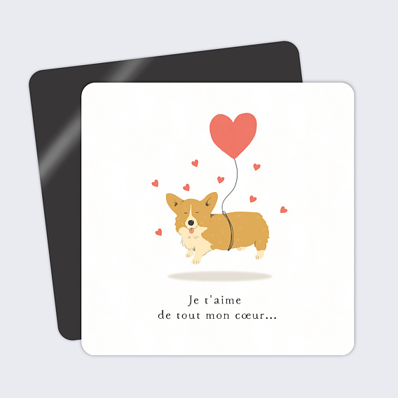 Carte d'amour Corgi Love