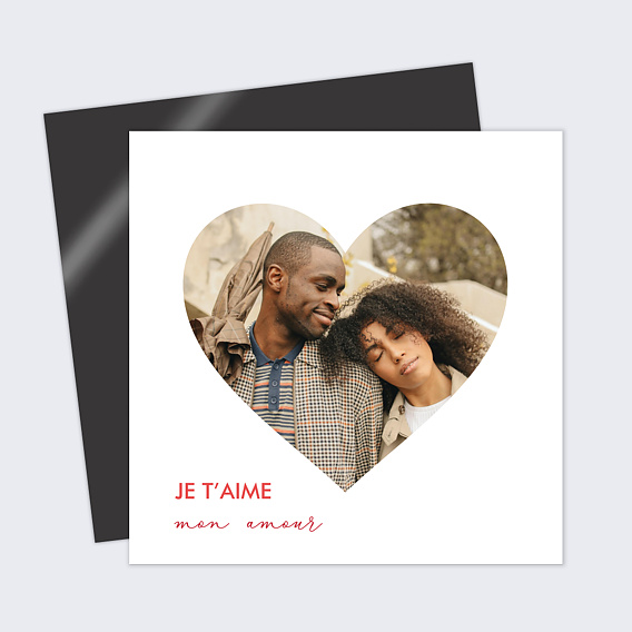 Carte d'amour Photo coeur