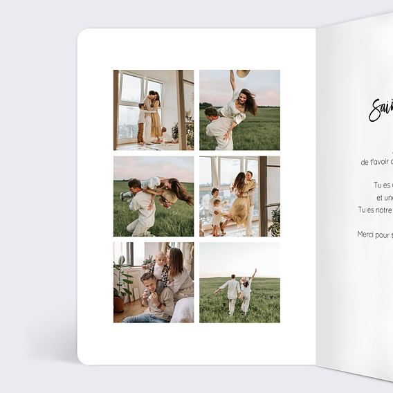 Carte d'amour Belles Lettres Intérieur Gauche