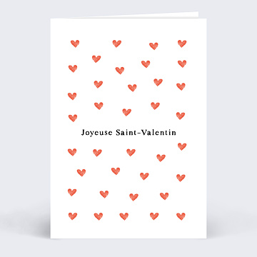 Carte d'Amour Motif Coeur