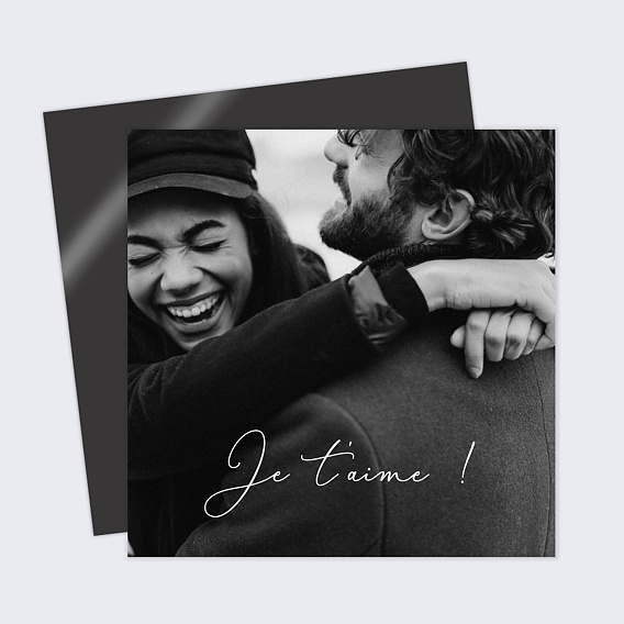 Carte d'amour Calligraphie je t'aime