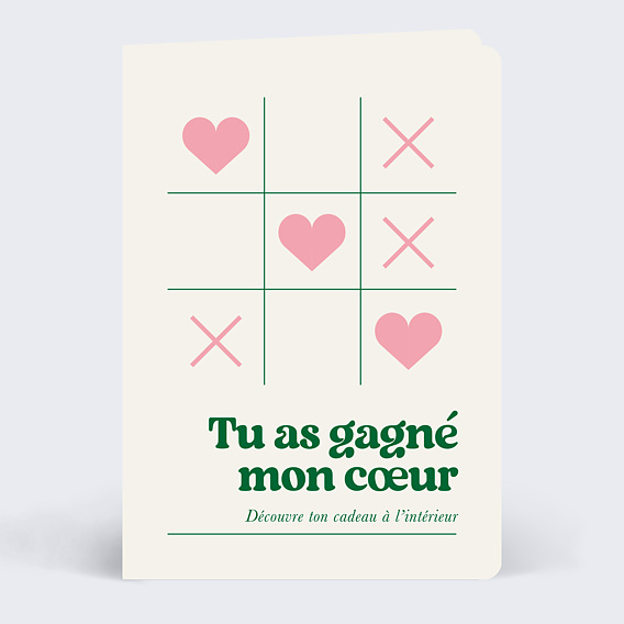 Carte d'amour Gagné ! Recto