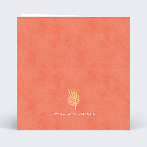 Carte d'amour Courrier Fleuri Verso