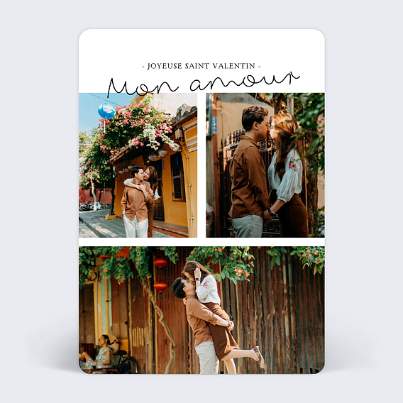 Carte d'amour Typographie Minimaliste
