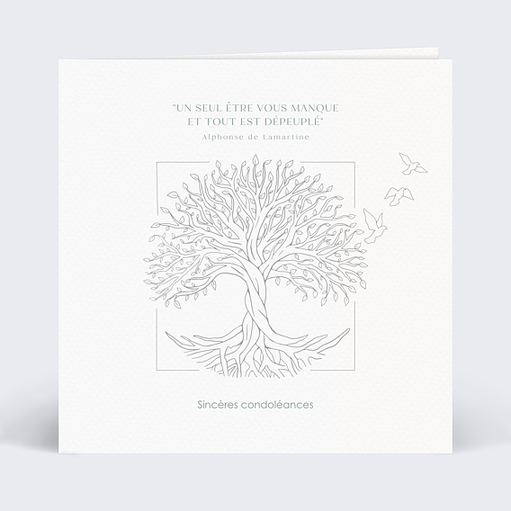 Carte de condoléances Arbre de Vie