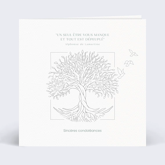 Carte de Condoléances Arbre de Vie