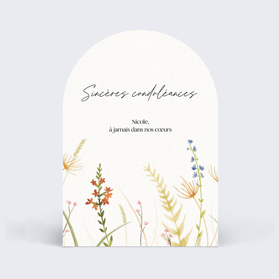 Carte de condoléances Blé champêtre