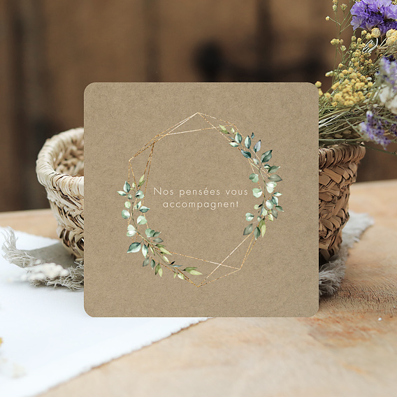 Carte de condoléances Ornement de Fleurs