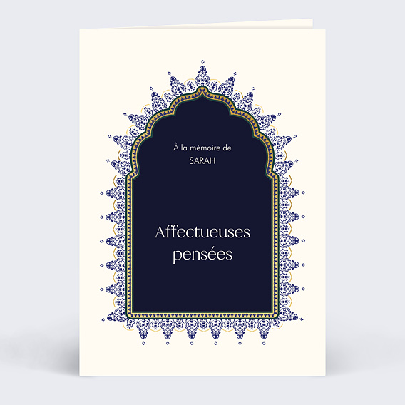 Carte de condoléances Rêve Oriental