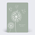 Carte de condoléances Fleurs et Colombes Recto