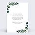 Carte de condoléances Branche d'Eucalyptus Verso
