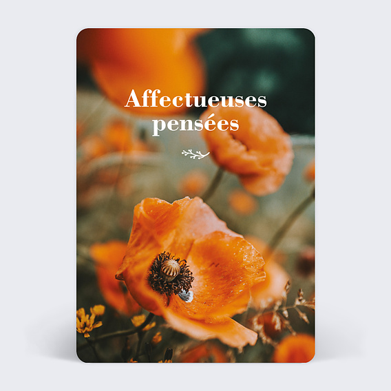 Carte de condoléances Poppies Recto