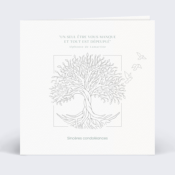 Carte de Condoléances Arbre de Vie