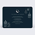 Carte de condoléances Lanterne islam