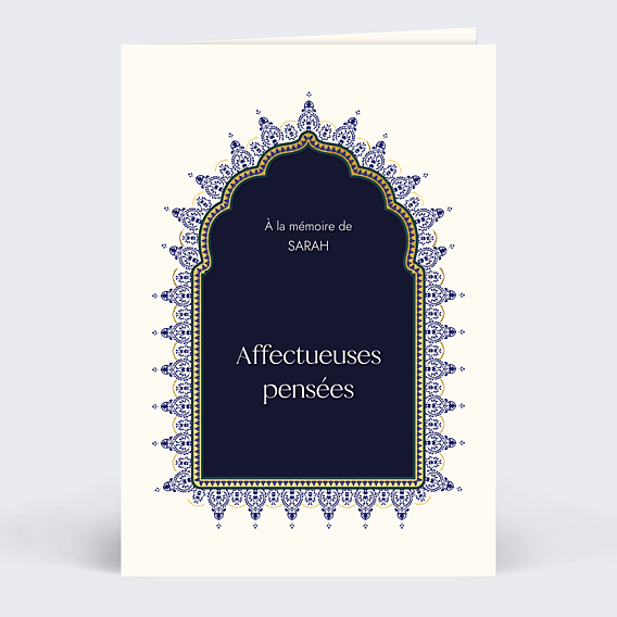 Carte de Condoléances Rêve Oriental
