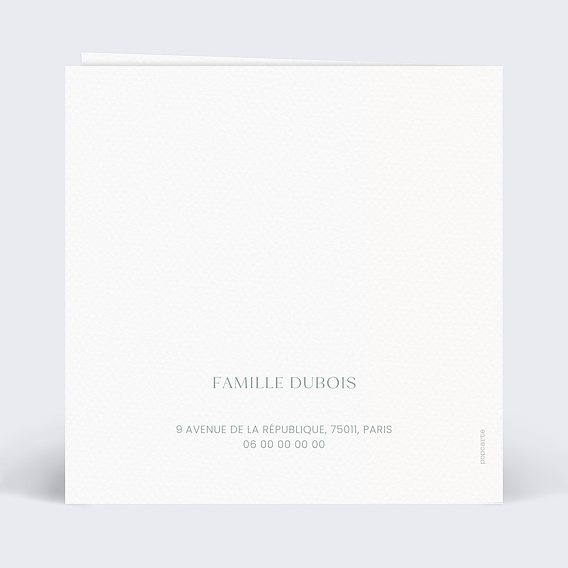 Carte de condoléances Arbre de Vie Verso