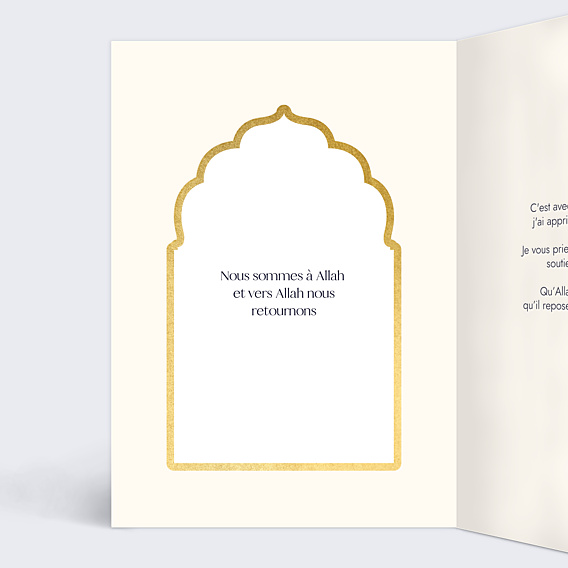 Carte de Condoléances Rêve Oriental