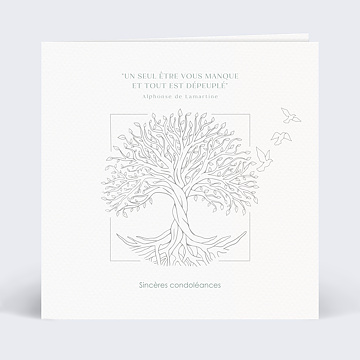 Carte de Condolances Arbre de Vie