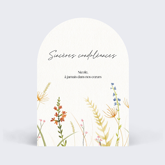 Carte de Condoléances Blé champêtre