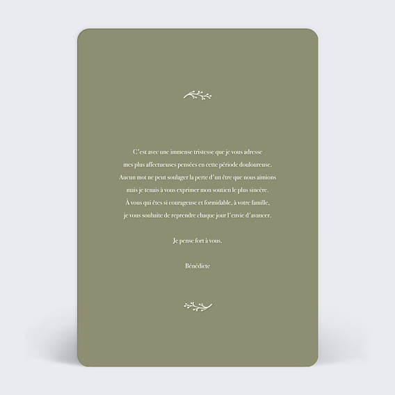 Carte de Condoléances Poppies
