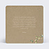 Carte de Condoléances Ornement de Fleurs