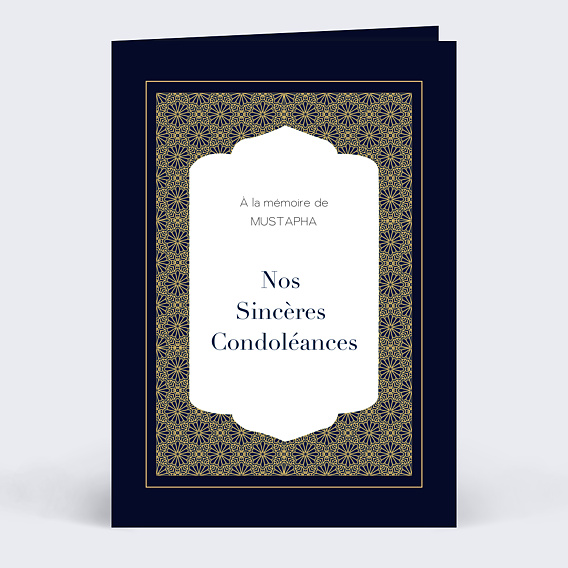 Carte de condoléances Alhabu Recto