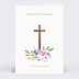 Carte de Condoléances Chretien fleuri