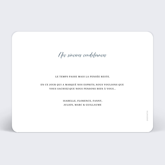 Carte de Condoléances Mer Aquarelle
