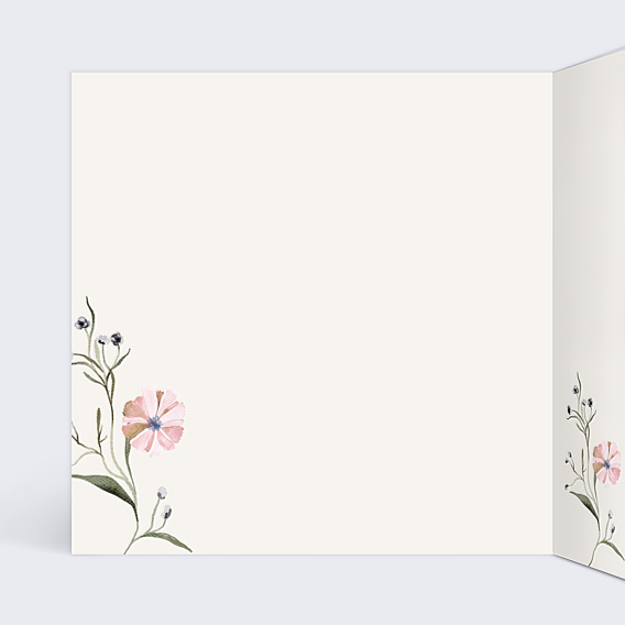 Carte de Condoléances Cadre fleuri