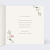 Carte de condoléances Cadre fleuri Intérieur Droit
