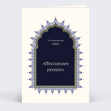 Carte de Condolances Rve Oriental