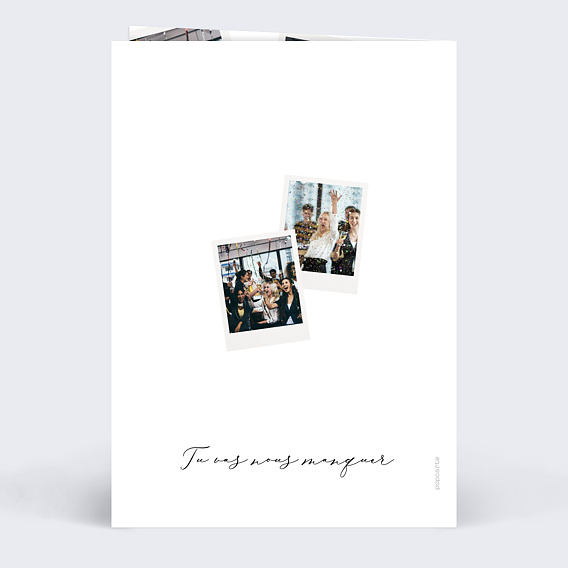 Carte de départ À bientôt Verso