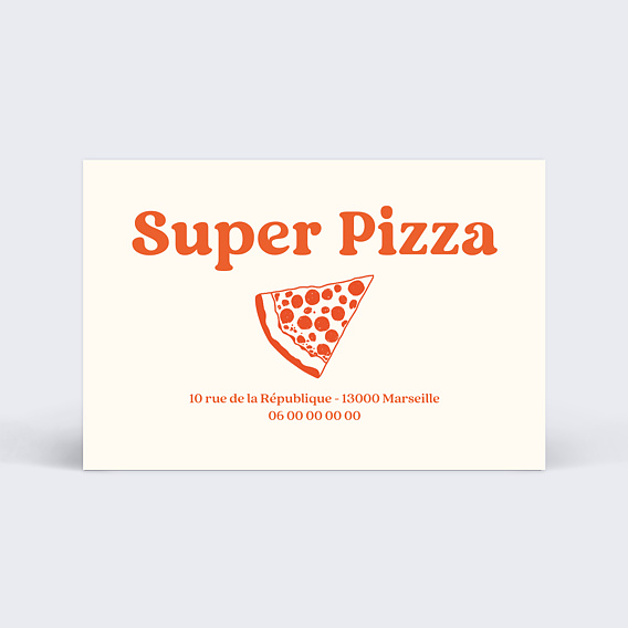 Carte de fidélité Pizza Recto