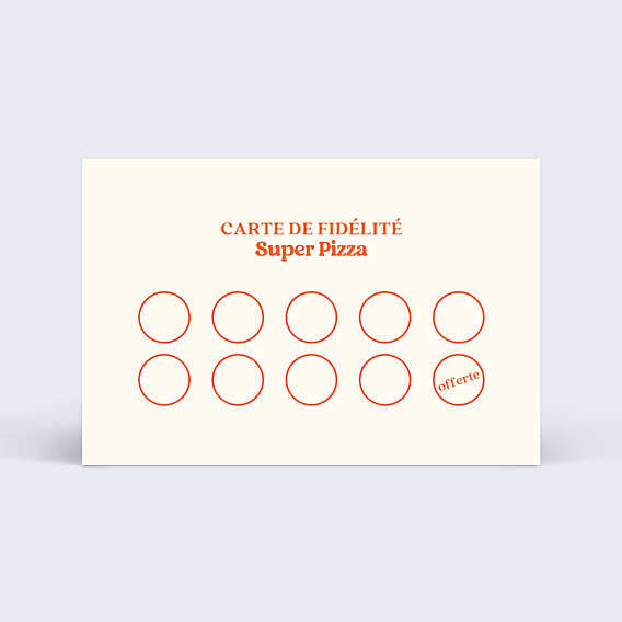 Carte de fidélité Pizza