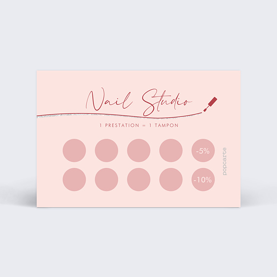 Carte de fidélité Onglerie Verso