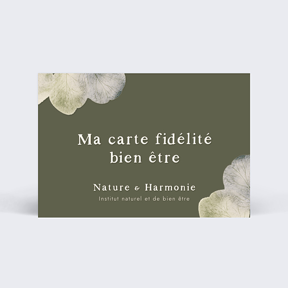 Carte de fidélité Bien être