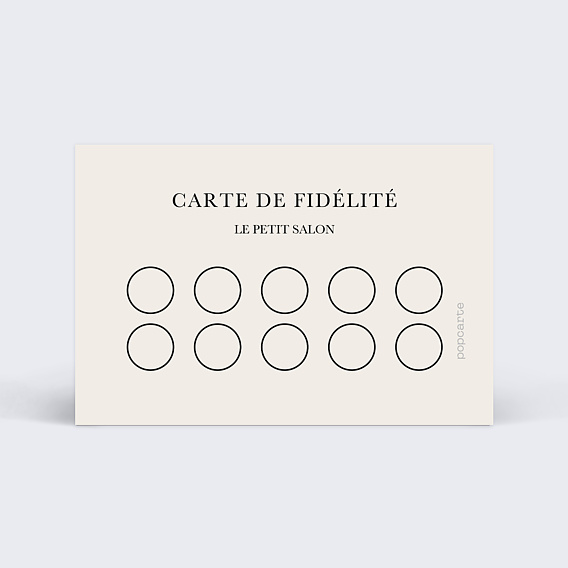 Carte de fidélité Coiffure Verso