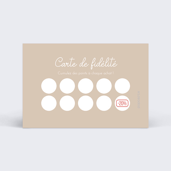 Carte de fidélité Magasin Verso