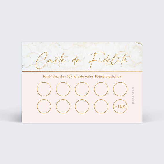 Carte de fidélité Marbre Verso