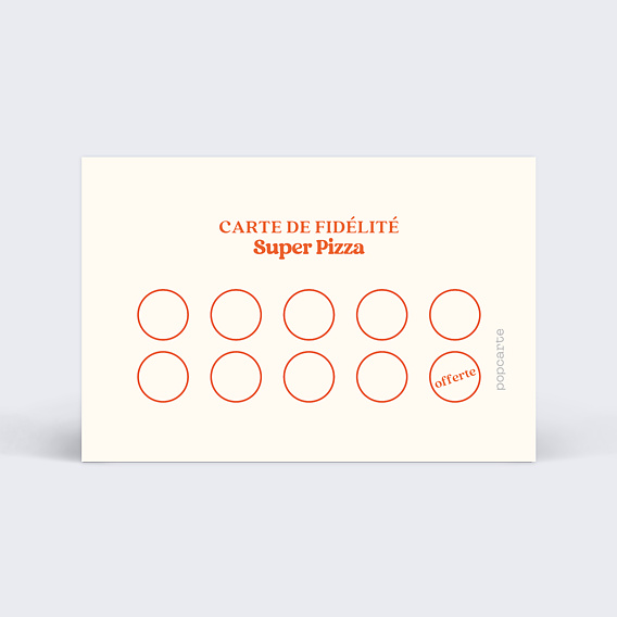 Carte de fidélité Pizza Verso