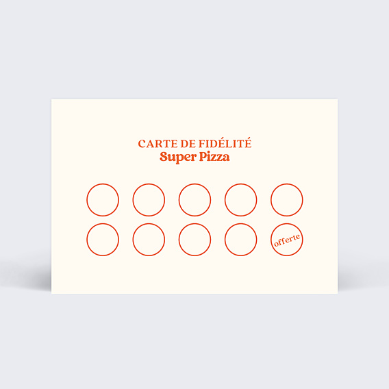 Carte de fidélité Pizza