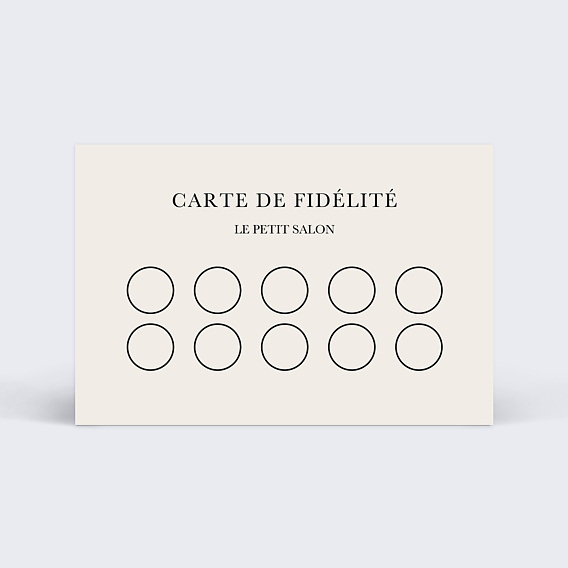 Carte de fidélité Coiffure