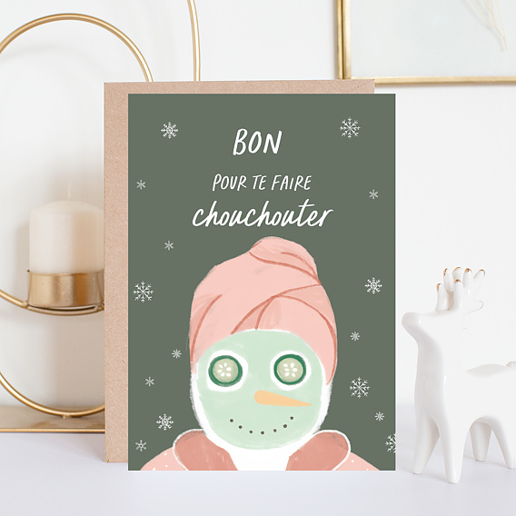 Carte de Noël Bon pour Spa