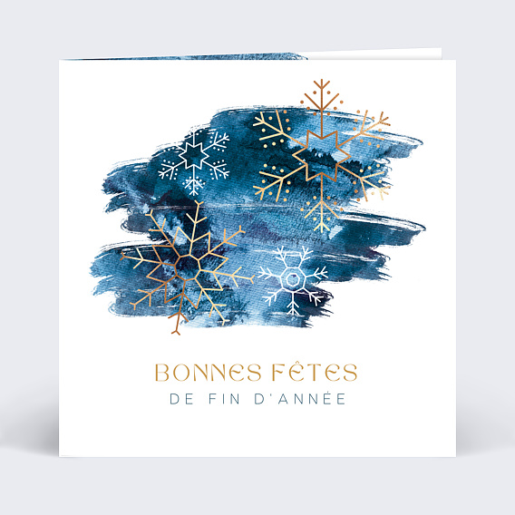 Carte de Noël  Flocons Graphiques