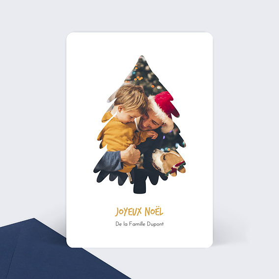 Carte de Noël  Forme Sapin 