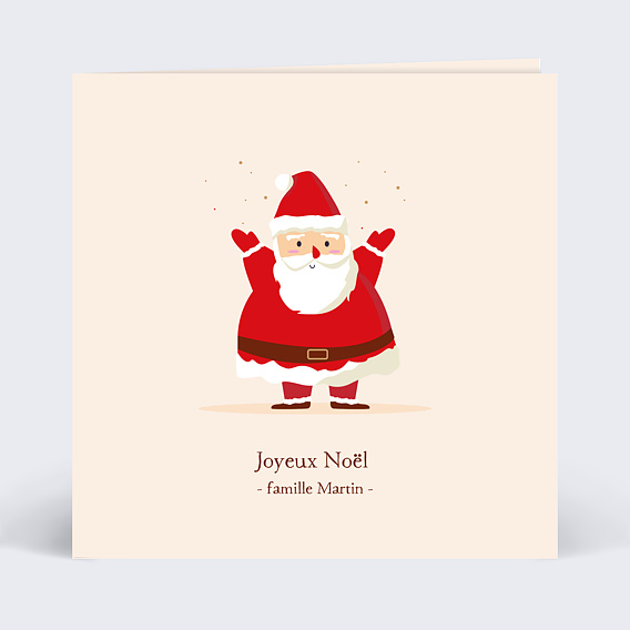 Carte de Noël Père Noël Heureux